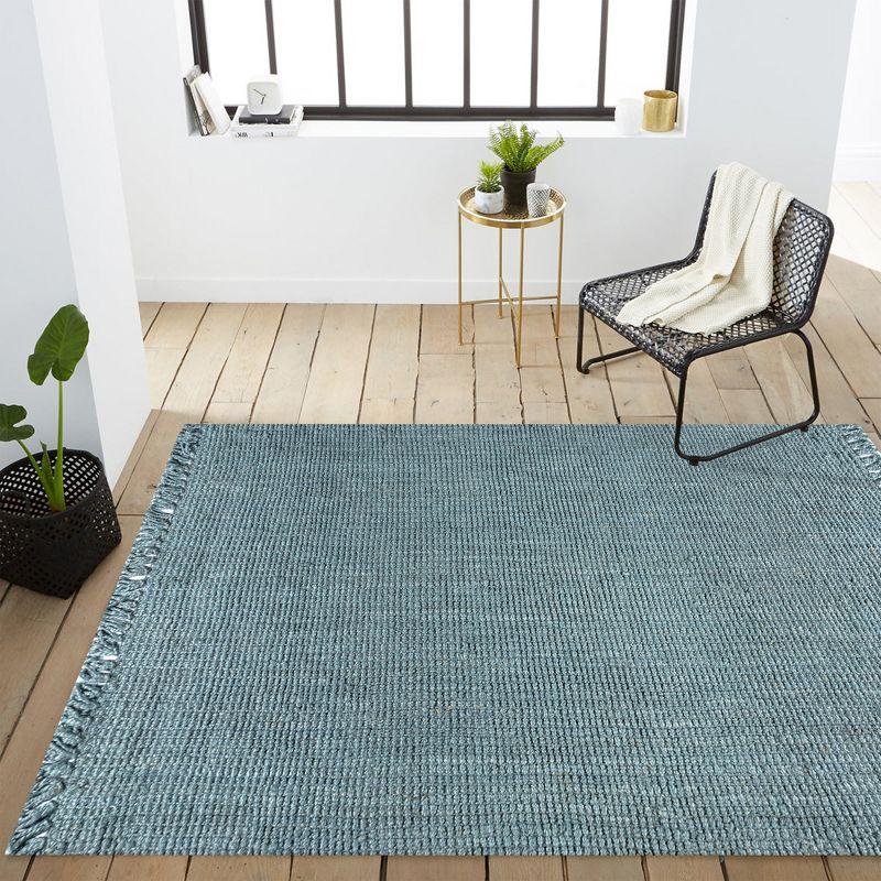 Para Hand Woven Chunky Jute with Fringe Area Rug - JONATHAN Y