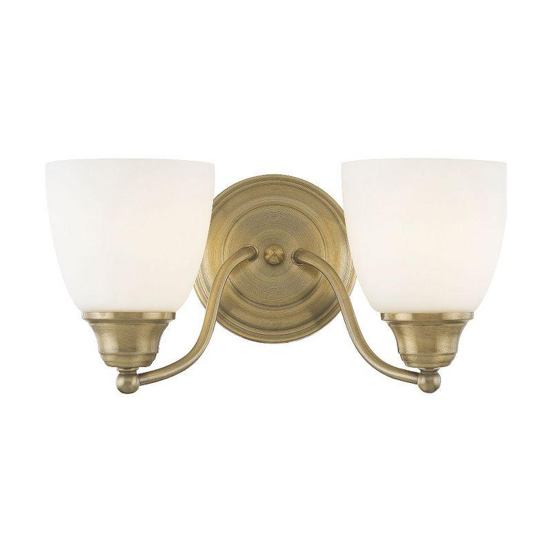 Livex Lighting Somerville 2 - Light Vanity in  Antique Brass