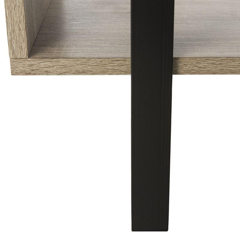 Adhara Etagere - FOX4278 - Light Brown/Black - Safavieh Couture
