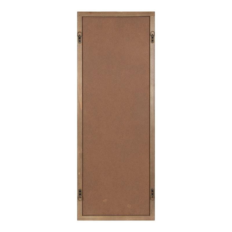 Kate and Laurel Pierette Framed Wall Mirror, 16x42, Natural