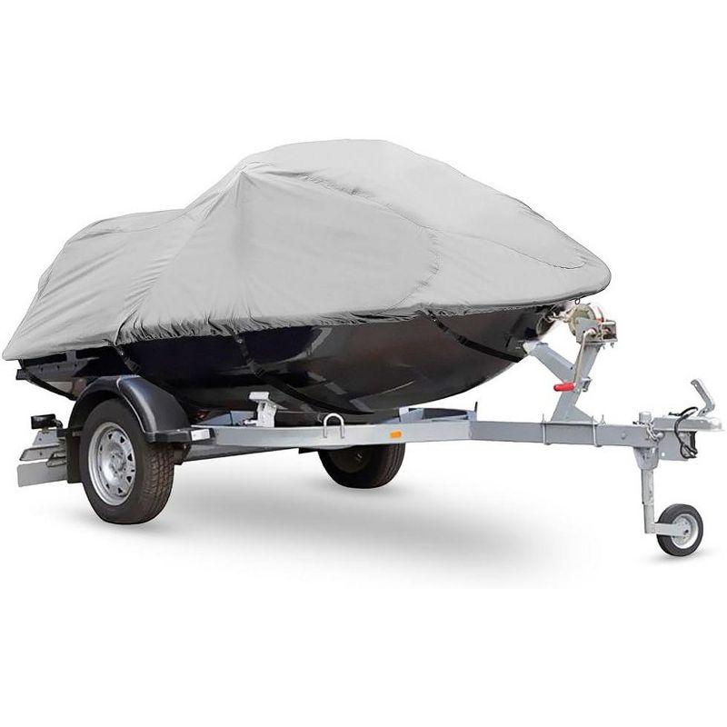 Gray Marine Grade Waterproof Polyester Jetski Cover for 127''-138''