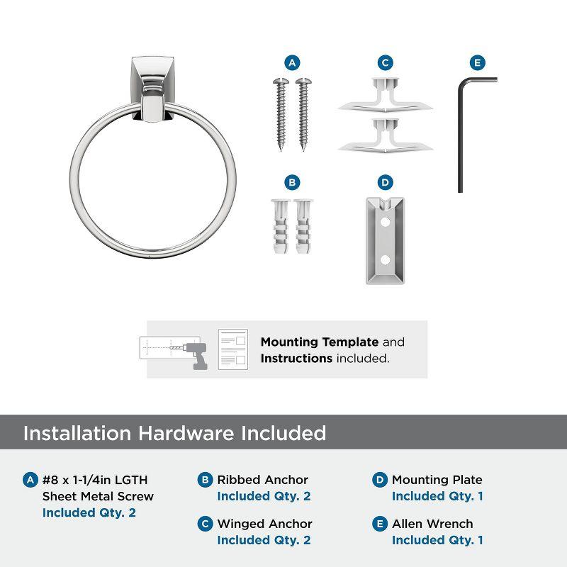 Amerock Highland Ridge Chrome Closed Towel Ring