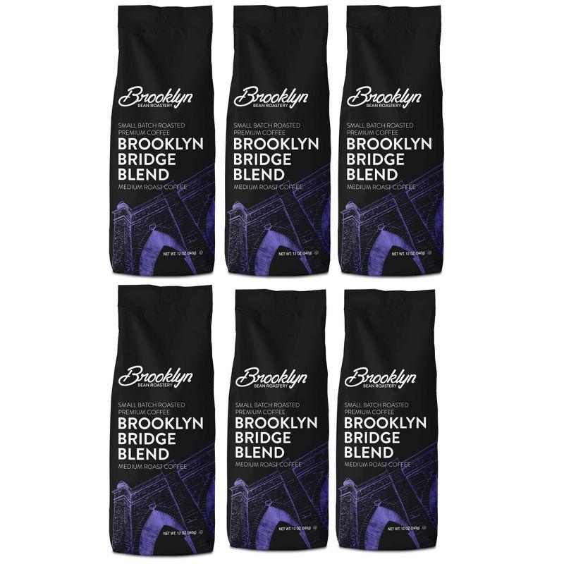 Brooklyn Beans Brooklyn Bridge, Medium Roast, 6 pack  (72 ounces total)