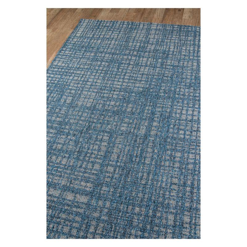 2'x3' Como Indoor/Outdoor Gael Blue Accent Rug - Momeni: Geometric Small Area Rug, Contemporary, All-Weather Design