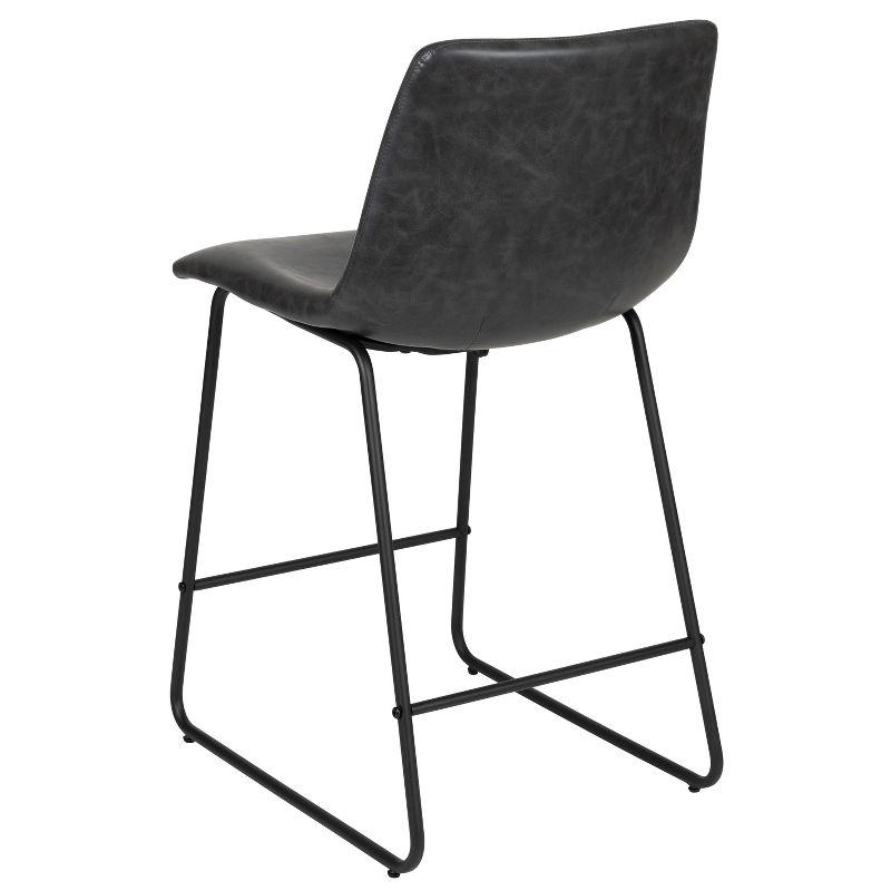Flash Furniture Ringel Upholstered Counter Stool with Metal Frame