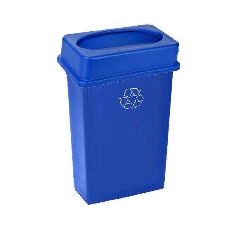 Alpine Industries 23 Gallon Trash Can Recycle Bin and Drop Slot Lid