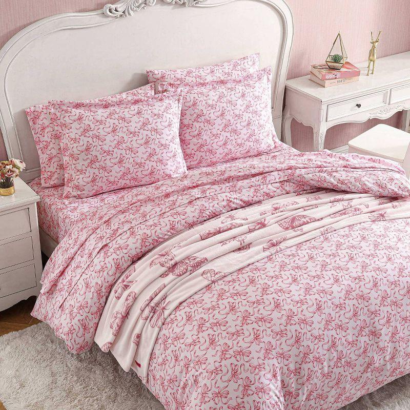 Betsey Johnson Ombre Betsey Johnson Ballet Bows Pink Reversible Duvet Cover Set
