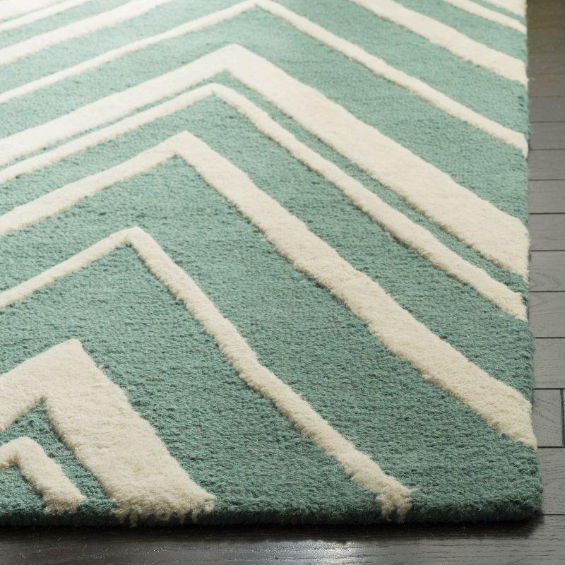 Cambridge CAM711 Tufted Indoor Accent Rug - Teal/Ivory - 3'x5' - Safavieh
