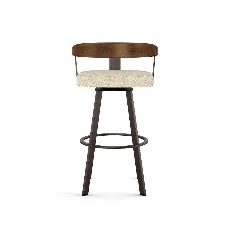 Amisco Lars Upholstered Barstool Cream/Dark Brown