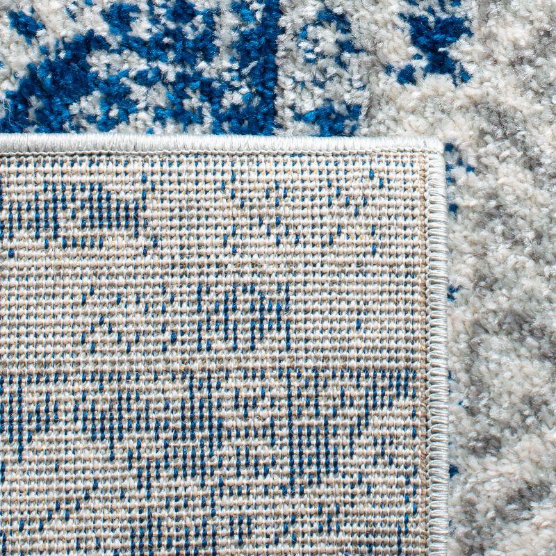 Madison MAD797 Power Loomed Area Rug - Silver/Navy - 8'x10' - Safavieh.