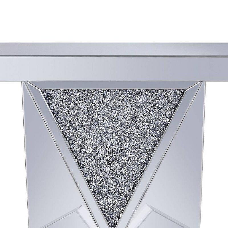 47" Noralie Accent Table Mirrored and Faux Diamonds - Acme Furniture