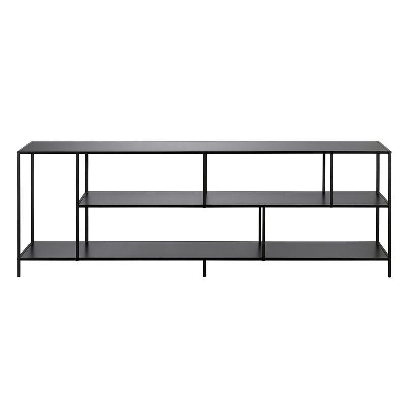 70" Black Bronze TV Stand with Metal Shelves - Henn&Hart