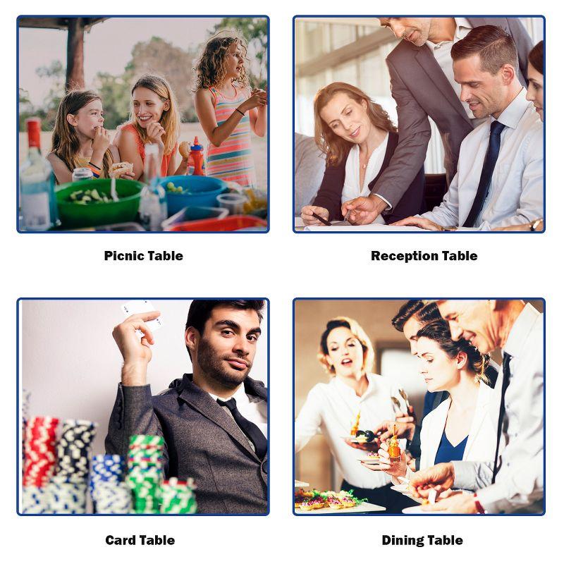 Costway 60'' Portable Table Tennis Ping Pong Folding Table with Accessories Indoor Game Blue