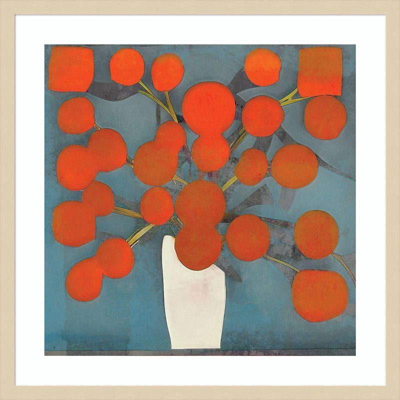 Amanti Art Abstract Orange Flowers by Elena Ray Framed Wall Art Print