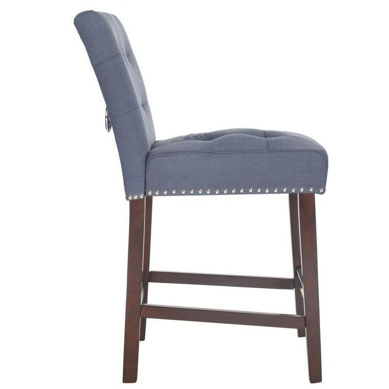 Nikita Counter Stool (Set of 2) - BST6303 - Navy/Espresso - Safavieh