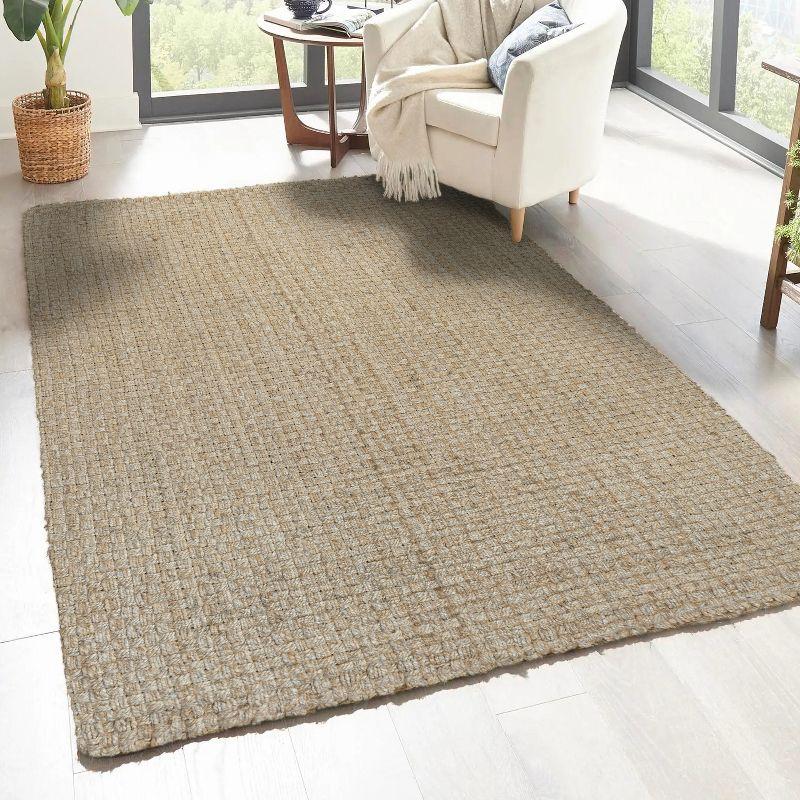 Estera Hand Woven Boucle Chunky Jute Indoor Area Rug - JONATHAN Y