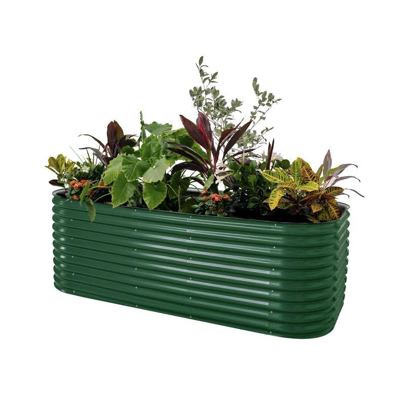 32" Tall 10 In 1 Modular Metal Outdoor Raised Garden Bed