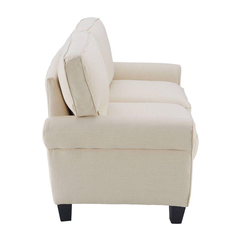 Serta Copenhagen 61" Rolled Arm Sofa, Easy Care Fabric, Soft Pillow Back, Pocket Coil Seat Cushions