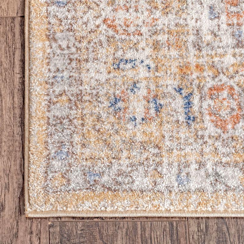 Nuloom Jacquie Oriental/Persian 4x6 Indoor Area Rug for Living Room Bedroom Dining Room Kitchen, Gold/Ivory