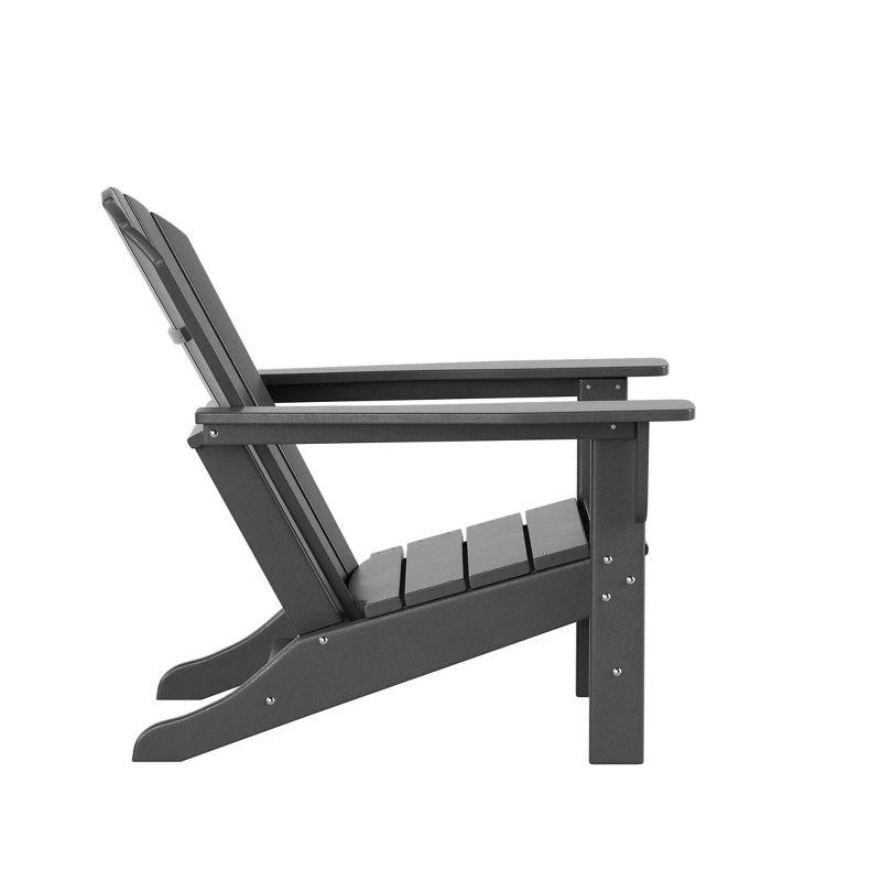 WestinTrends Dylan HDPE Outdoor Adirondack Chair (Set of 4), Gray