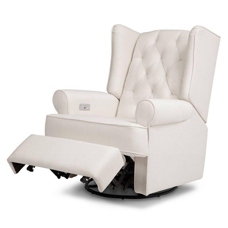 Harbour 32" Cream Eco-Weave Power Swivel Recliner Chair