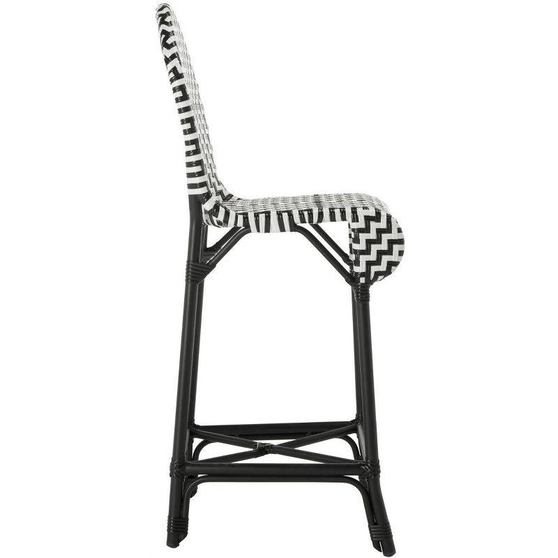 Tilden Barstool - Black/White - Safavieh