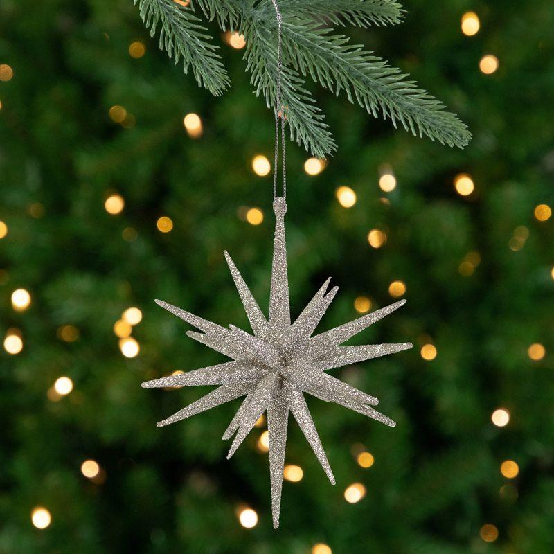 Sparkling Starburst Hanging Christmas Ornament