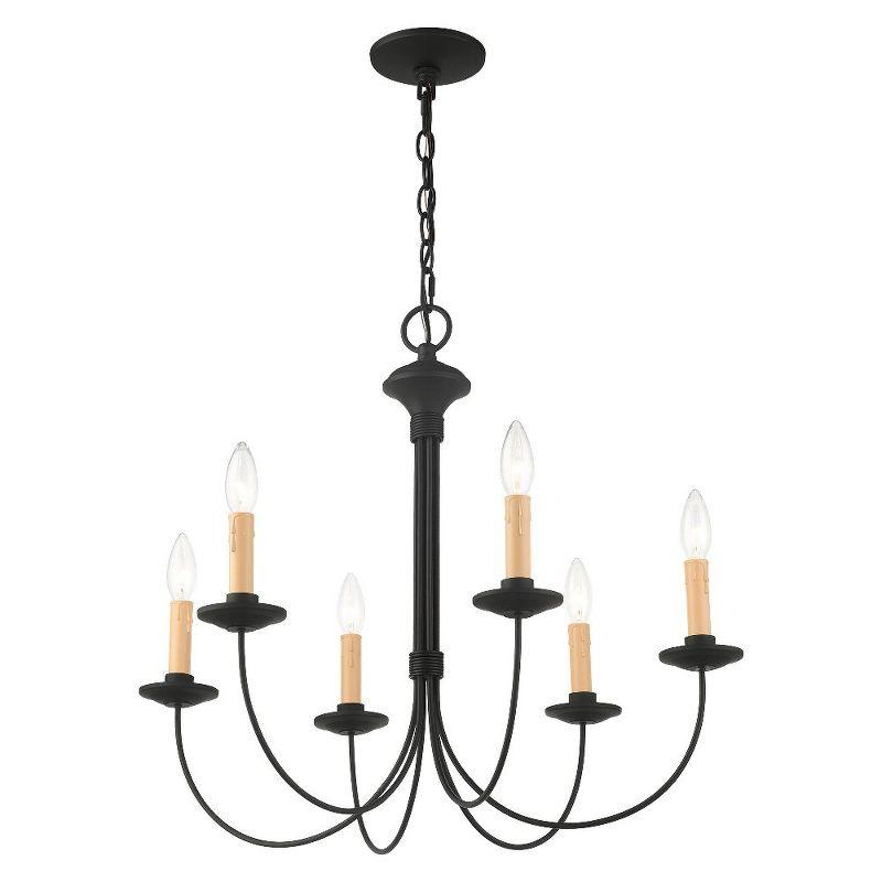 Livex Lighting Heritage 6 - Light Chandelier in  Black