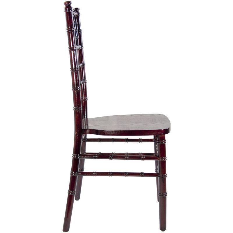 Elegant Mahogany Chiavari Hardwood Chair with Steel-Reinforced Seat