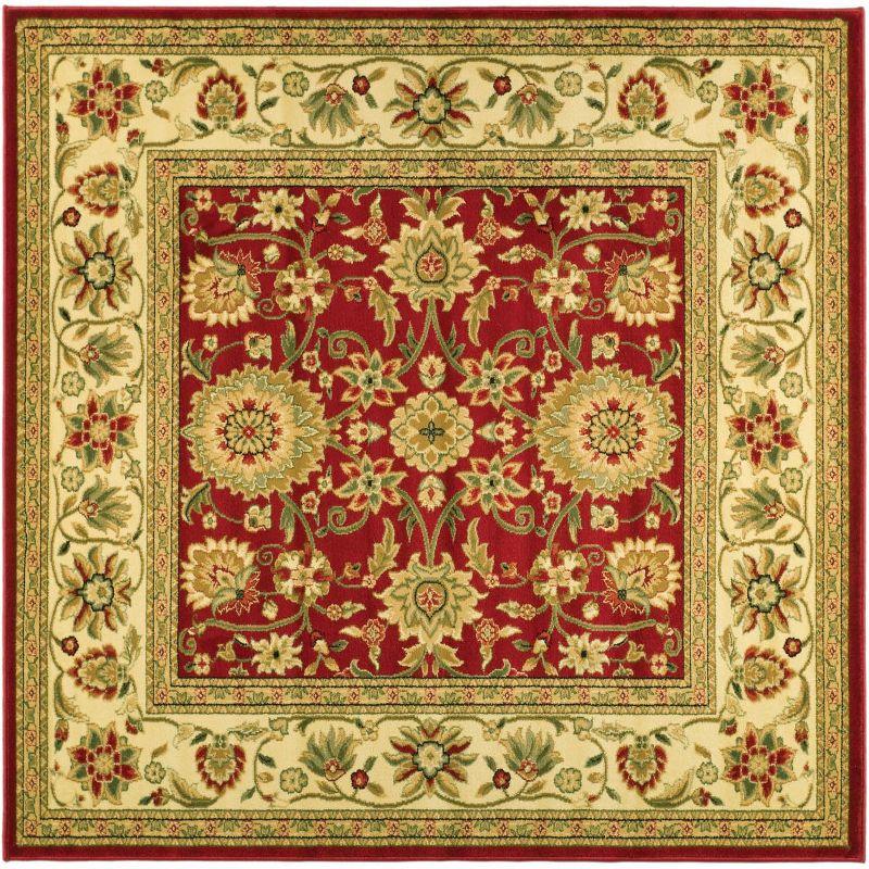 Lyndhurst LNH212 Power Loomed Area Rug - Red/Ivory - 8'x8' - Safavieh