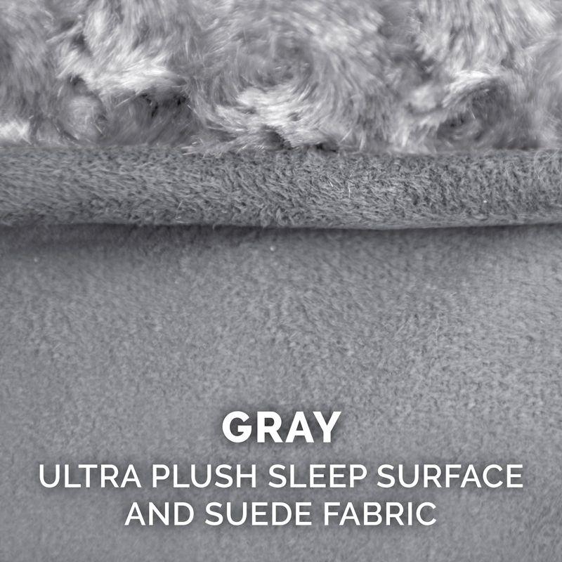 FurHaven Ultra Plush Luxe Lounger Orthopedic Dog Bed - Medium, Gray
