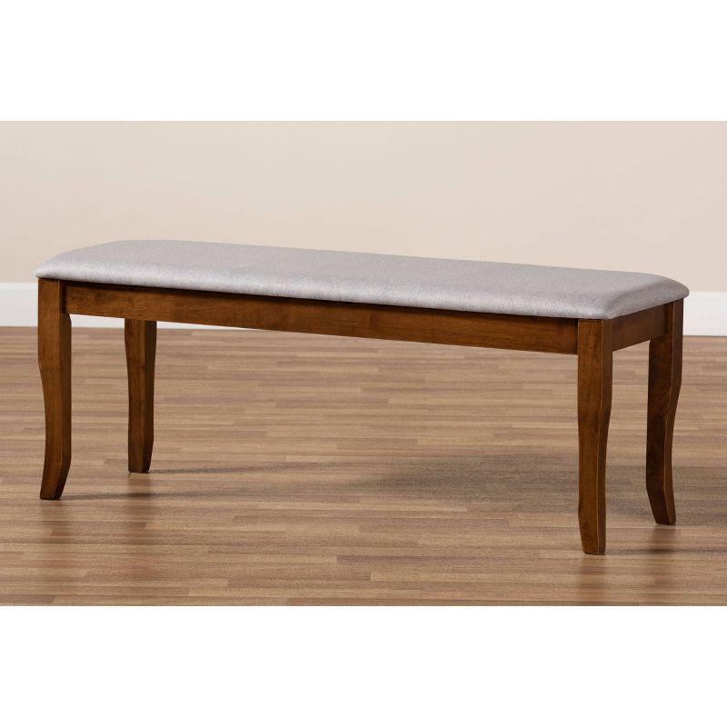 Cornelie Fabric Upholstered Wood Dining Bench - Baxton Studio