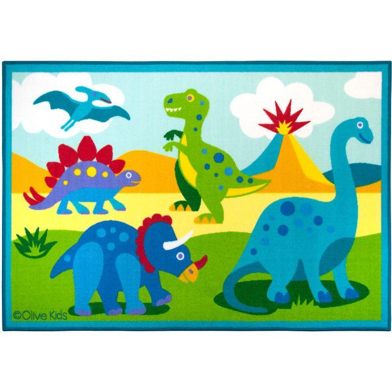 Olive Kids Dinosaur Land Rug