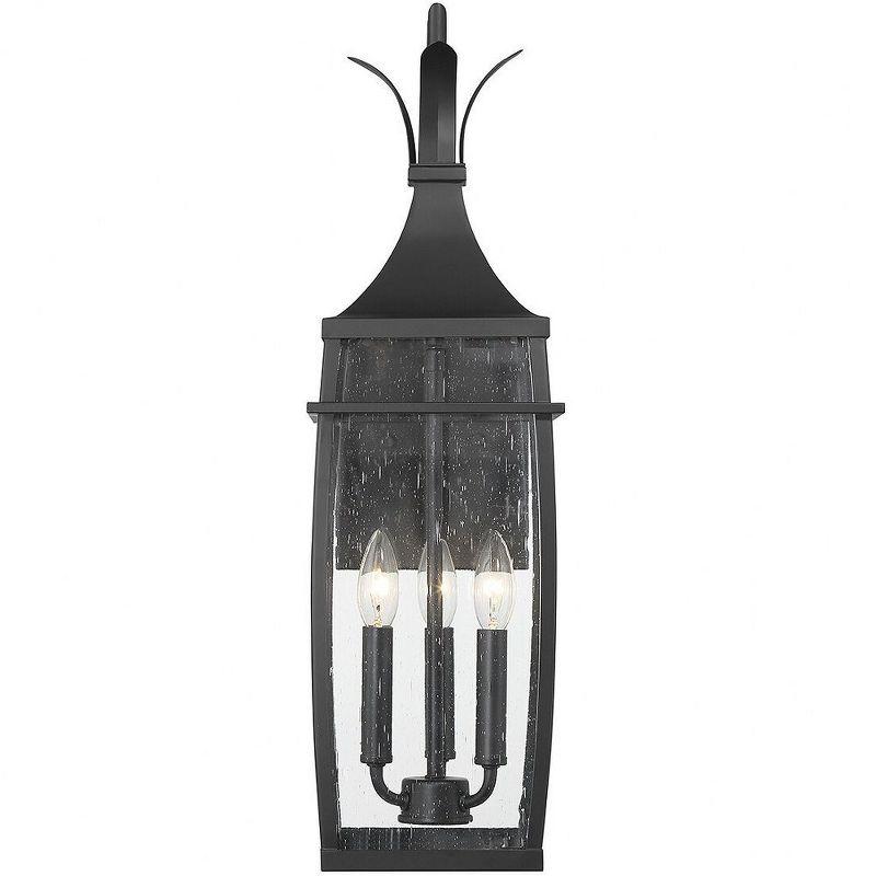 Montpelier 3-Light Outdoor Wall Lantern in Matte Black