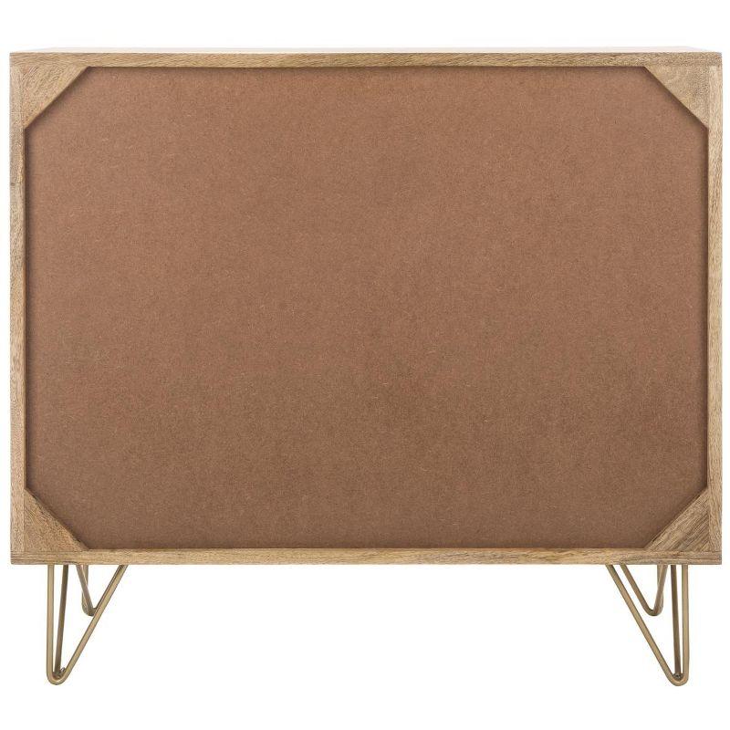 Marigold 3 Drawer Chest - CHS9001 - Natural/Brass - Safavieh