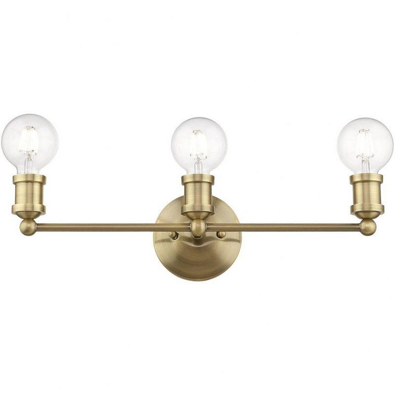 Livex Lighting Lansdale 3 - Light Vanity in  Antique Brass