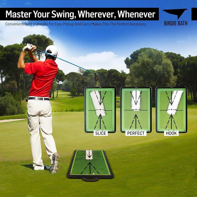 Birdie Bath Birdie Golf: Birdie Mat - Pro Premium Swing Training Mat, Analyze Swing Path & Ball Impact, Portable, Indoor & Outdoor, 19.25x12.3" Sports Accessory