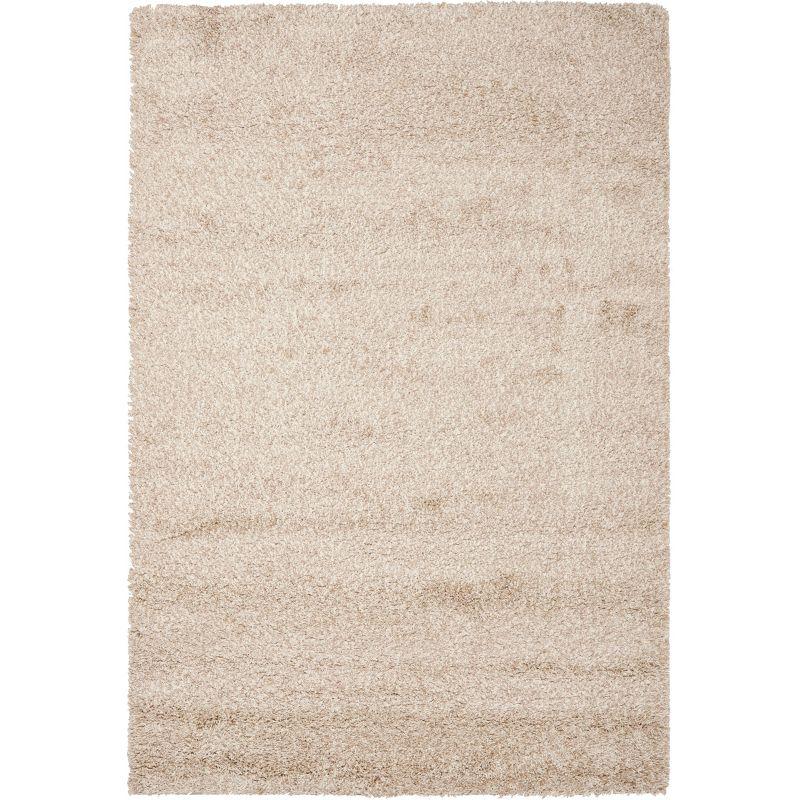 Santa Monica Shag SGN725 Power Loomed Indoor Area Rug - Beige - 5'3"x7'6" - Safavieh