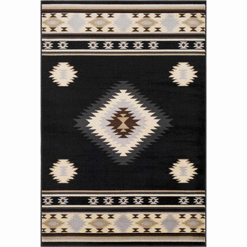 Hauteloom Rectangle Area Rug  Black