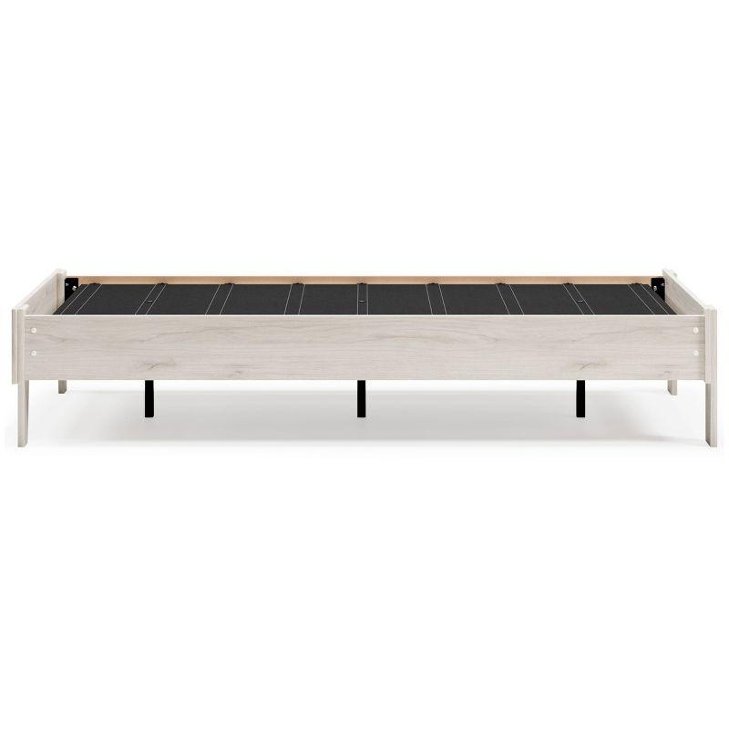 Twin Socalle Platform Bed Natural - Signature Design by Ashley: Contemporary Space-Saving, No Box Spring Required