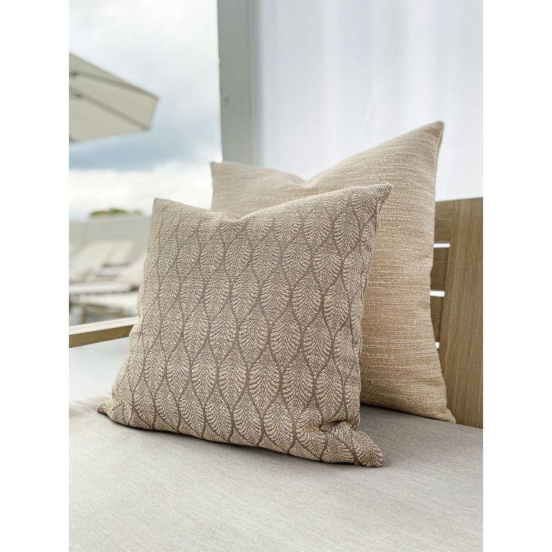 Summer Flora Mocha Indoor Outdoor Pillow