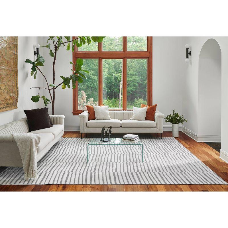 Momeni 2'3"x7'6" Xander Maxwell Machine Loomed Runner Rug Gray: Geometric Pattern, Indoor, Low Pile, Polyester & Polypropylene