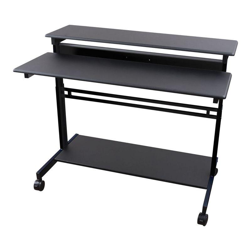 Adjustable Height Black Frame/Black Top Standing Desk