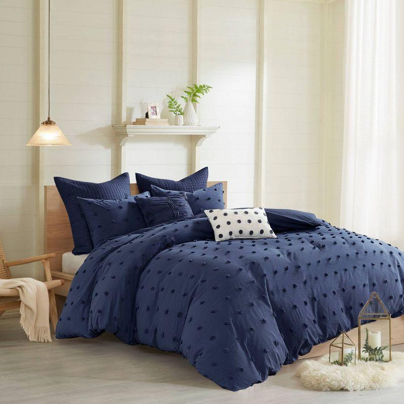 Urban Habitat Kay Cotton Jacquard Duvet Cover Set