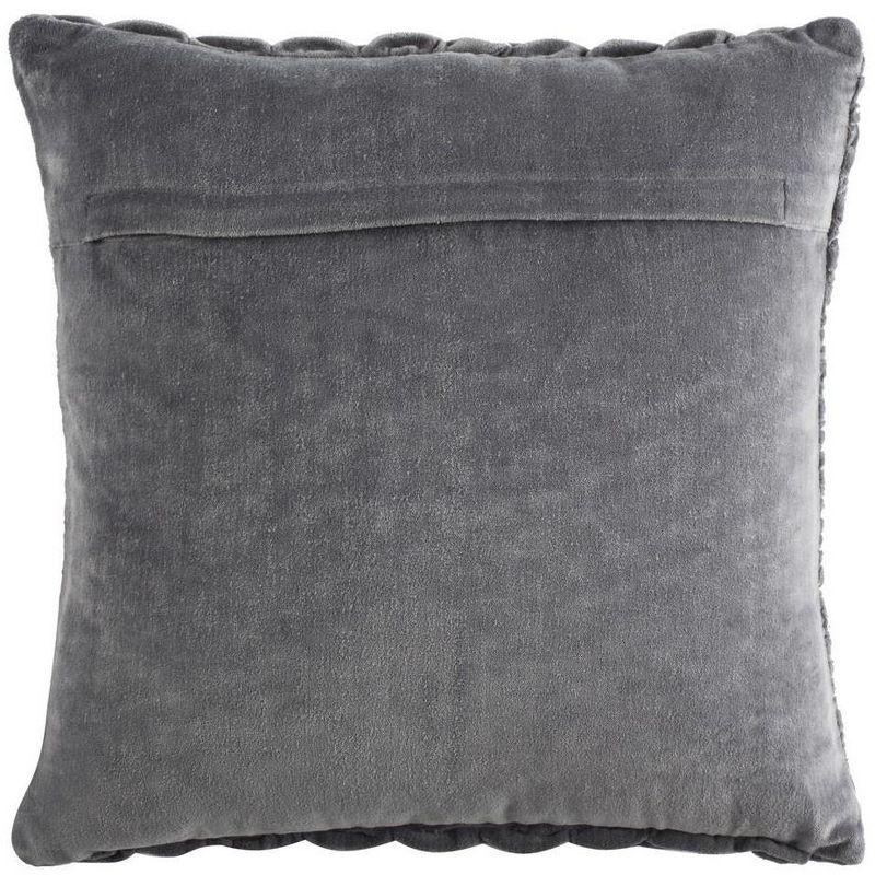 Gray 20" Square Contemporary Decorative Pillow Set