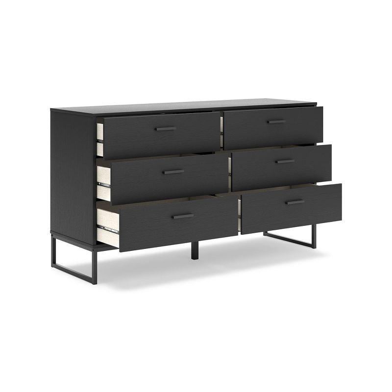 Signature Design by Ashley Socalle 6 Drawer Dresser, Black