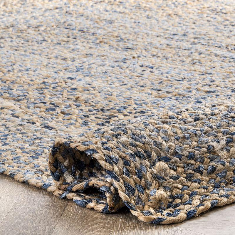 Nuloom Eliz Braided Denim and Jute Area Rug