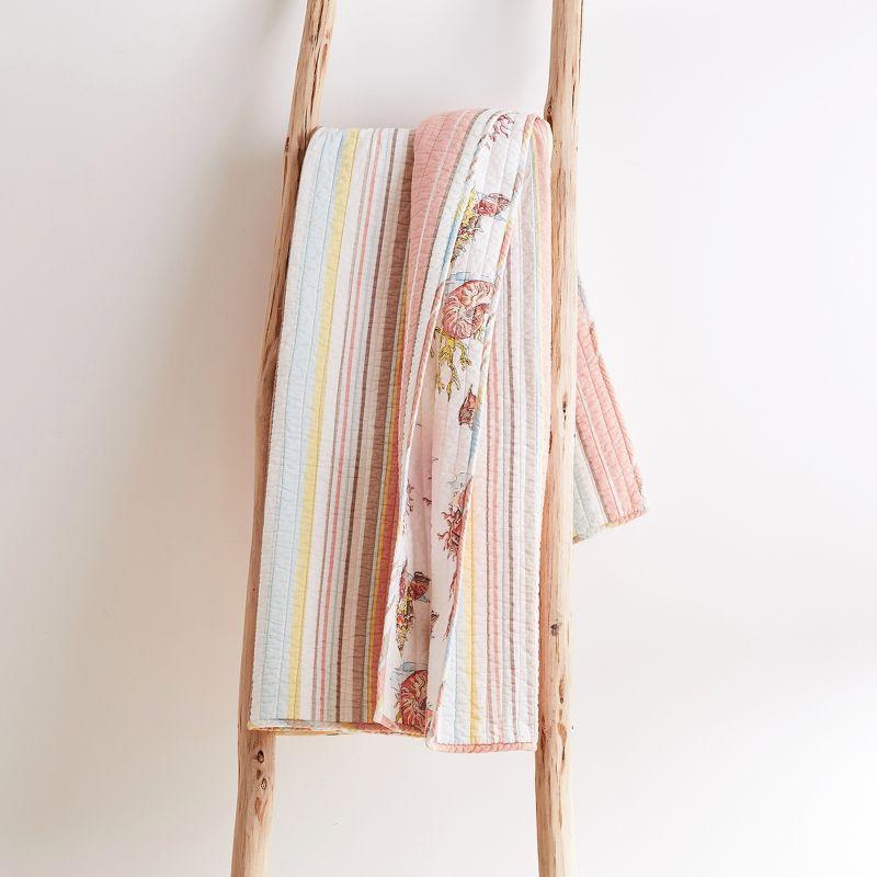 Brighton Coral Throw - One Quilted Throw - Levtex Home