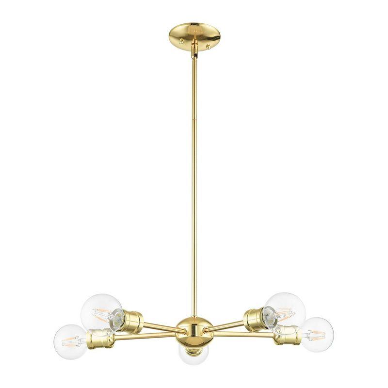 Livex Lighting Lansdale 5 - Light Chandelier in  Polished Brass