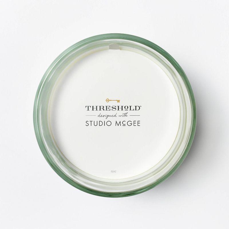 3-Wick 18oz Clear Glass Santal & Ginger Candle White - Threshold™ designed with Studio McGee: Soy Wax Blend, 50hr Burn Time